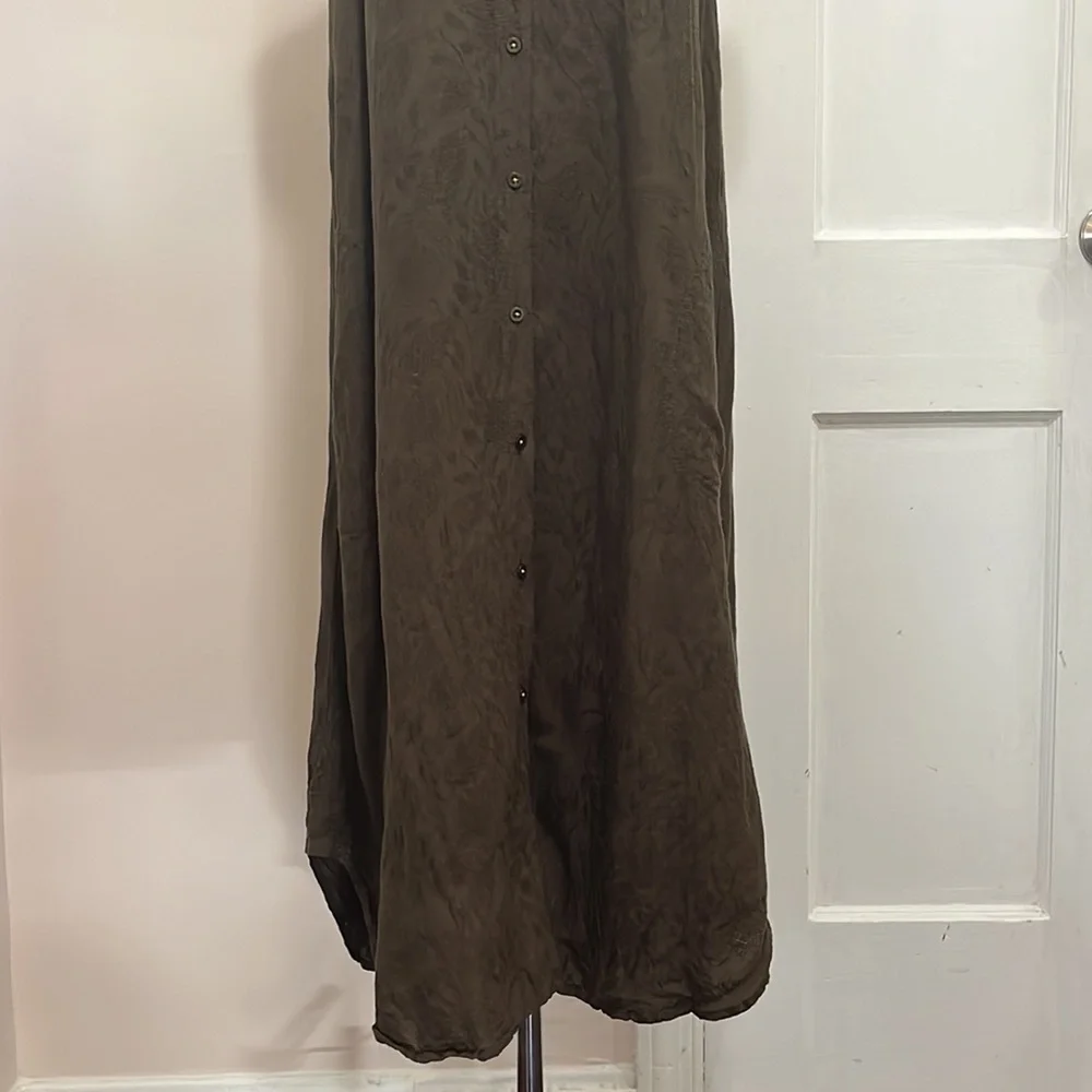 Anthropologie ECU Olive Green Shirt Dress Size XS - Picture 3 of 15